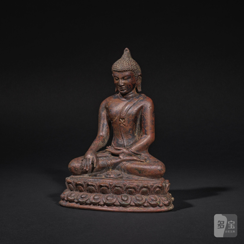 緬甸 蒲甘王國 十一/十二世紀 銅佛像 | STATUETTE DE BOUDDHA ASSIS EN BRONZE - 图6